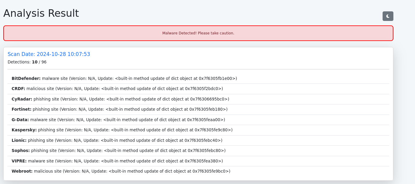 Result Page